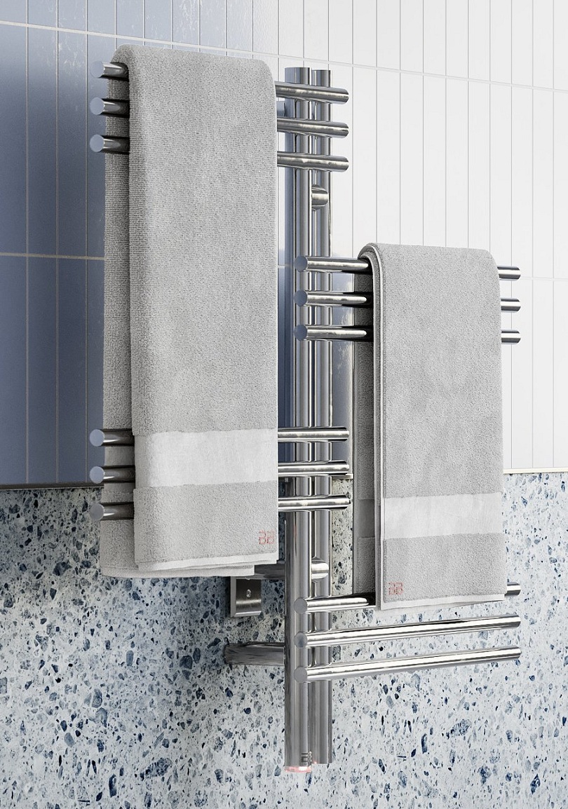 A heated towel rail, like the LOFT DUO 12 Bar, adds luxury to your home