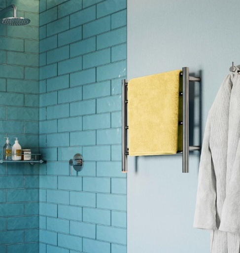 Natural 4 Bar Bathroom Butler Heated Towel Rail, designed for smaller bathrooms